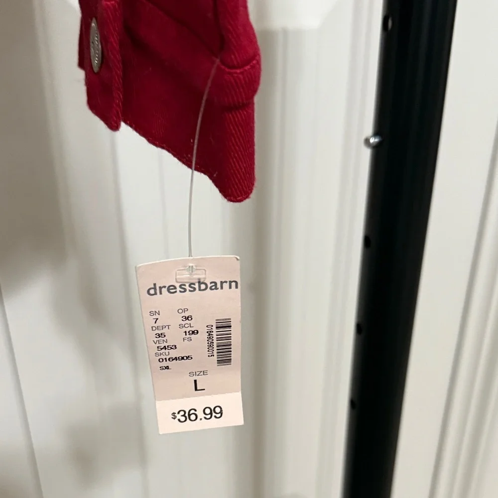 Ami Red Jean Jacket - Picture 4 of 12